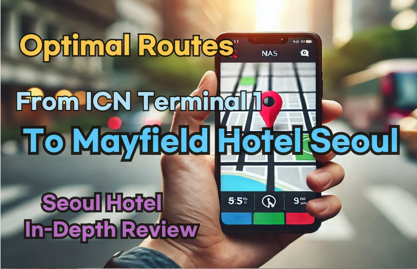 Incheon Airport Terminal 1(ICN T1) to Mayfield Hotel Seoul: Naver Map Real-Time Optimal Route