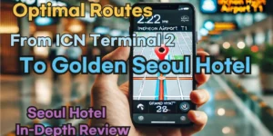 Incheon Airport Terminal 2(ICN T2) to Golden Seoul Hotel: Naver Map Real-Time Optimal Route