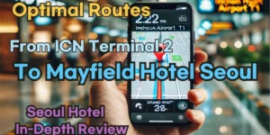 Incheon Airport Terminal 2(ICN T2) to Mayfield Hotel Seoul: Naver Map Real-Time Optimal Route
