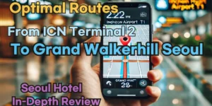 Incheon Airport Terminal 2(ICN T2) to Grand Walkerhill Seoul: Naver Map Real-Time Optimal Route