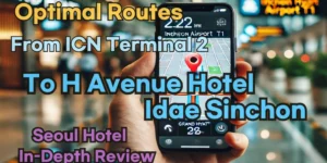 Incheon Airport Terminal 2(ICN T2) to H Avenue Hotel Idae Sinchon: Naver Map Real-Time Optimal Route