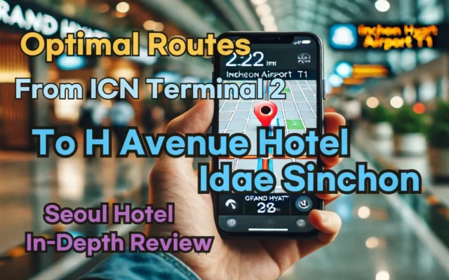 Incheon Airport Terminal 2(ICN T2) to H Avenue Hotel Idae Sinchon: Naver Map Real-Time Optimal Route