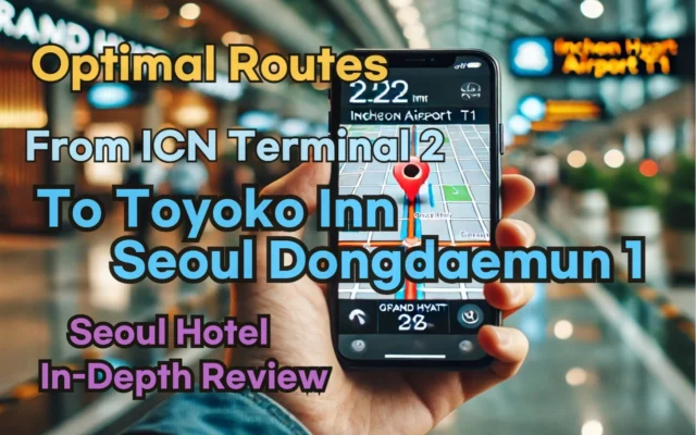 Incheon Airport Terminal 2(ICN T2) to Toyoko Inn Seoul Dongdaemun 1: Naver Map Real-Time Optimal Route