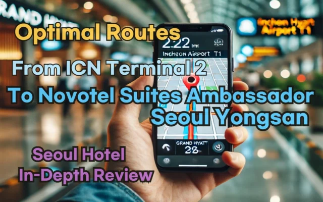 Incheon Airport Terminal 2(ICN T2) to Novotel Suites Ambassador Seoul Yongsan: Naver Map Real-Time Optimal Route