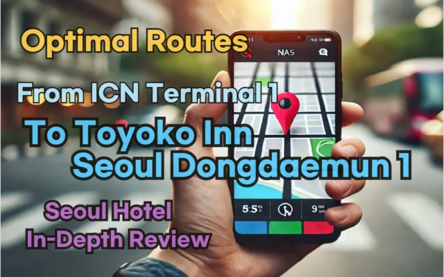 Incheon Airport Terminal 1(ICN T1) to Toyoko Inn Seoul Dongdaemun 1: Naver Map Real-Time Optimal Route