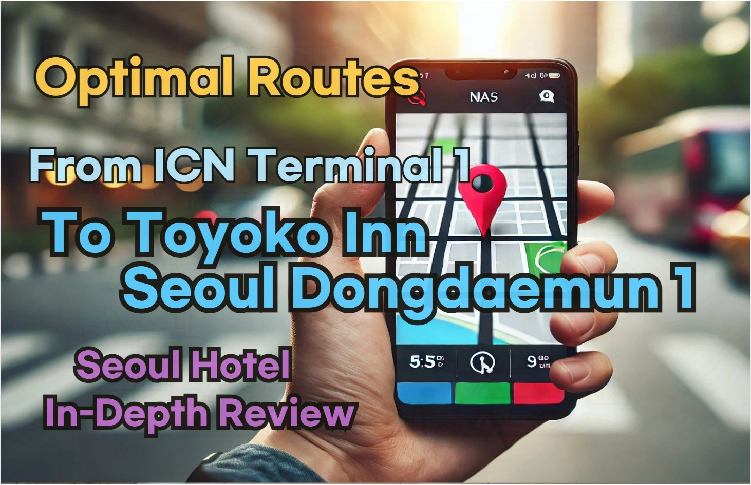 Incheon Airport Terminal 1(ICN T1) to Toyoko Inn Seoul Dongdaemun 1: Naver Map Real-Time Optimal Route